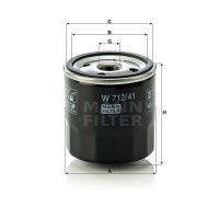 Фильтр масляный MANN-FILTER W 712/41